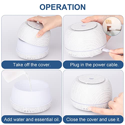 SEEDSEEL 300ML Essential Oil Diffuser, Remote Control Cool Mist Air Aromatherapy Diffuser SEEDSEEL