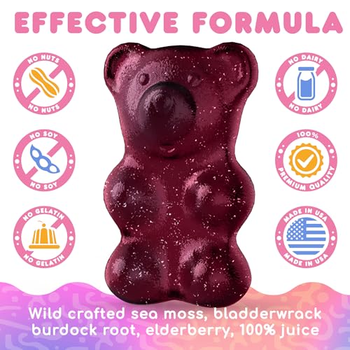 Biolore Sea Moss Gummies with Elderberry, Contains Irish Sea Moss, Organic Extract Biolore