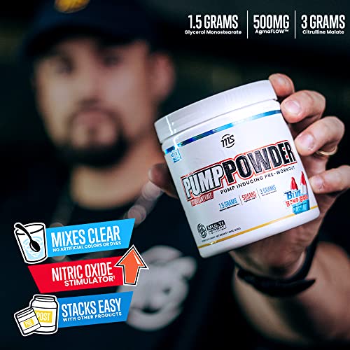 MAN Sports Pump Powder Blue Bombsicle - Stimulant Free Pre Workout Drink, Best for Preworkout - Energy Pump Powder for Men and Women, Help Fuel Your Workout (30 Days Supply)