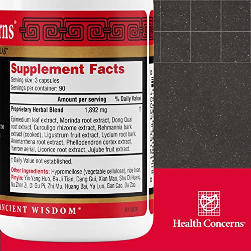 Health Concerns Three Immortals - Menopause Relief - Kidney & Heart Health Supplement - 270 Capsules Health Concerns