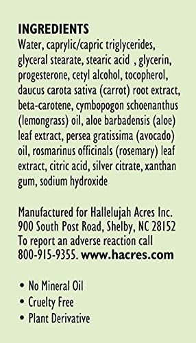 Hallelujah Diet – Balanced Woman Moisturizing Body Cream, Natural Progesterone Cream For Women THE HALLELUJAH DIET