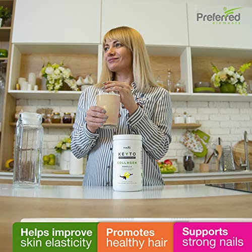 Keto Collagen Protein Powder with MCT Oil – Keto and Paleo Friendly Grass Fed