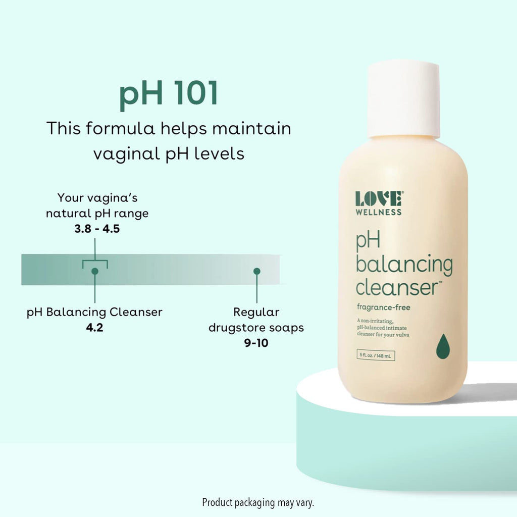 Love Wellness Feminine Wash for Women, pH Balancing Cleanser | Fragrance-Free | Vaginal Soap