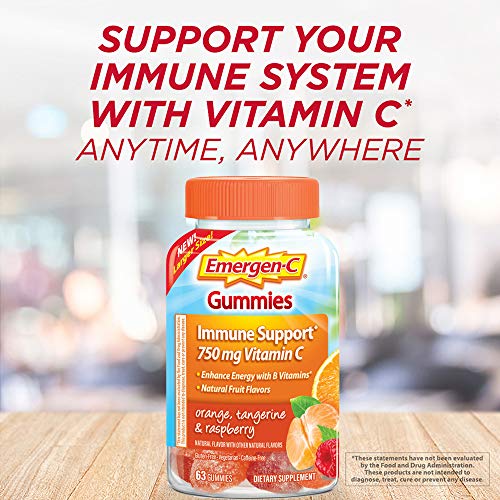 Emergen-C 750mg Vitamin C Gummies for Adults, Immune Support Gummies Emergen-C