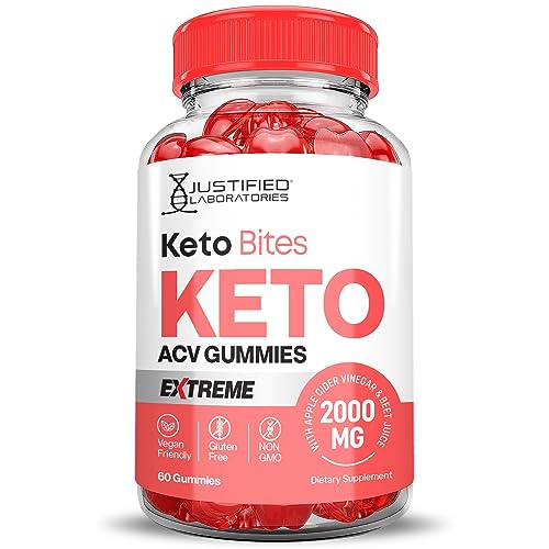 Keto Bites Keto ACV Gummies Extreme Formula 2000MG Vegan Non GMO with Pomegranate