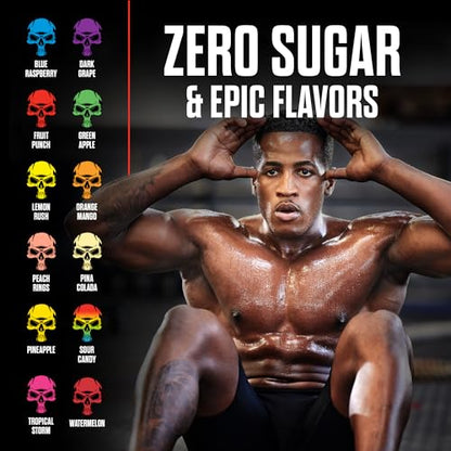 JNX SPORTS The Curse! Pre Workout Powder - Blue Raspberry 50 Servings | Preworkout