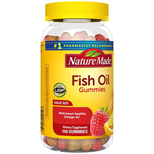Nature Made Fish Oil Gummies, Omega 3 Fish Oil Supplements, Healthy Heart Support Nature Made