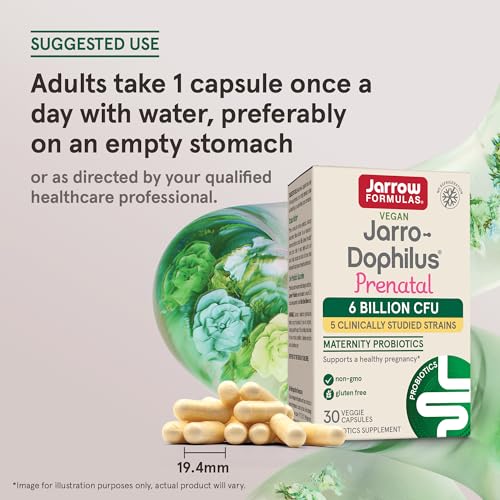Jarrow Formulas Jarro-Dophilus Prenatal Maternity Probiotics for Pregnant Women