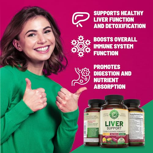 Liver Cleanse Detox & Repair Formula. Liver Support Supplement with Dandelion Root Silymarin