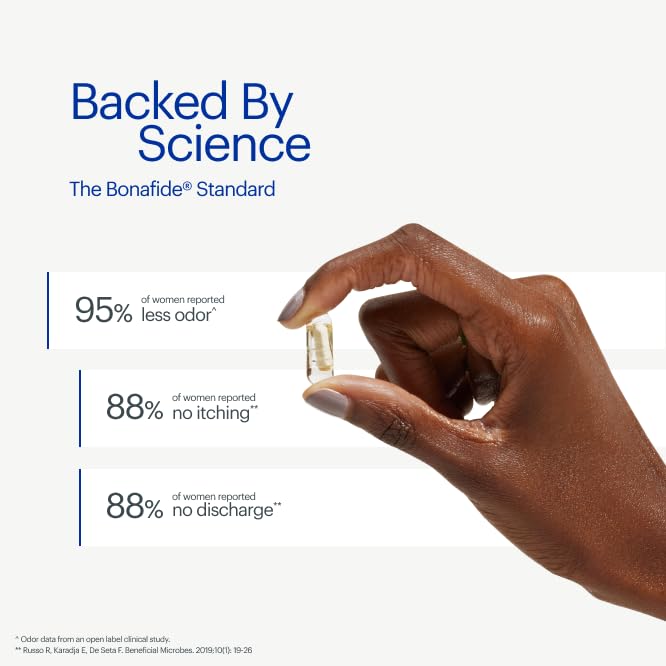 Bonafide Clairvee – Relief from Vaginal Odor^ – Hormone-Free, Drug-Free Vaginal Probiotic – Reduces Odor^ Bonafide