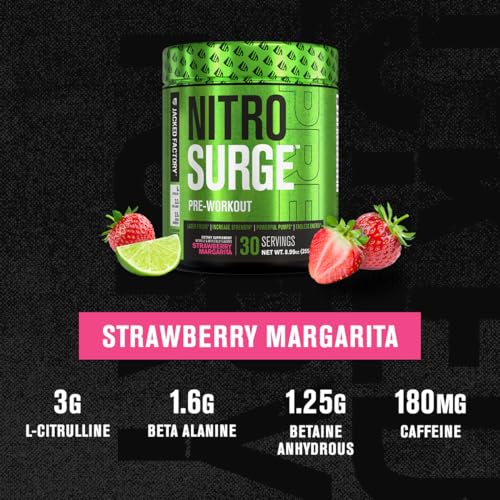 NITROSURGE Pre Workout Supplement - Endless Energy, Instant Strength Gains Jacked Factory
