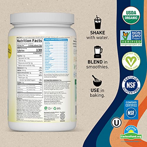 Garden of Life Organic Vegan Vanilla Protein Powder 22g Complete Plant Based Raw Protein