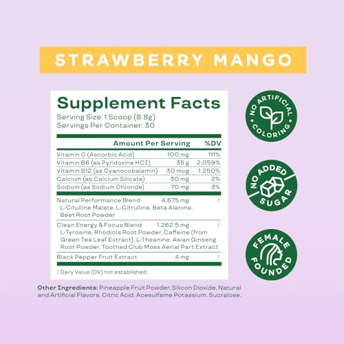 Bloom Nutrition High Energy Pre Workout Powder, Amino Energy with Beta Alanine Bloom Nutrition