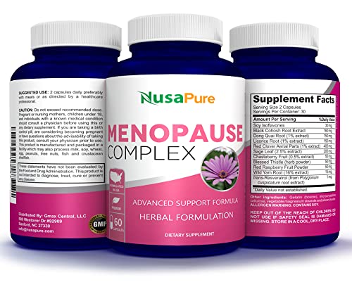 NusaPure Menopause Complex : Black Cohosh and Herbal Ingredients - 60 Capsules NusaPure