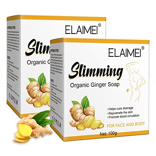 REVIGLAM Ginger Bar Soap, Vegan Slimming Ginger Bath Soap, Effective Weight Loss 