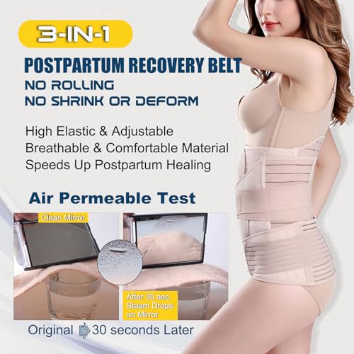 ChongErfei 3 in 1 Postpartum Support - Recovery Belly/waist/pelvis Belt Shapewear Slimming