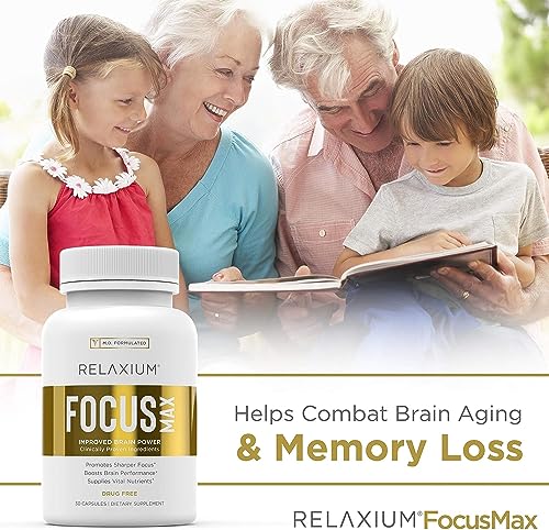 Relaxium FocusMax, Brain & Focus Health Supplement, Proven Concentration Relaxium