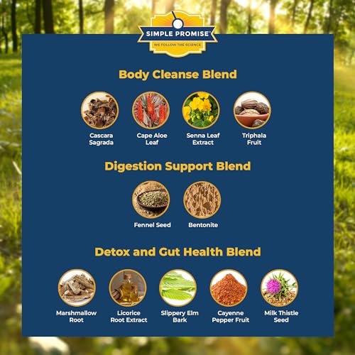 Simple Promise - BellyFlush - Detox and Colon Cleanse - Supports Digestive Health, 60 Capsules Simple Promise