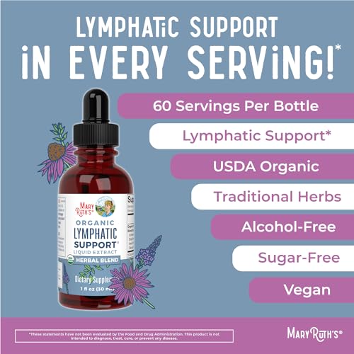 Lymphatic Support Drops | USDA Organic Lymphatic Cleanse Immune Support Supplement MaryRuth Organics
