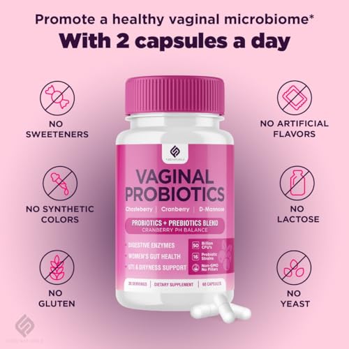 Vaginal Probiotics for Women Digestive Enzymes Gut Health PH Balance Pills, Women's