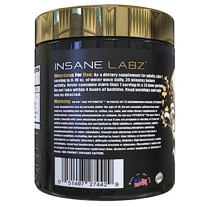 Insane Labz Psychotic Gold, High Stimulant Pre Workout Powder, Extreme Lasting Energy