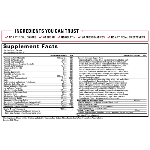 FORCE FACTOR Smarter Greens Tablets, Greens Supplement with 25+ Superfoods and Antioxidants Force Factor