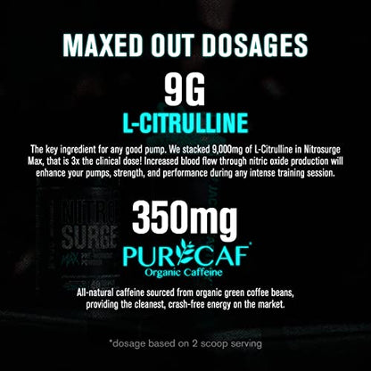Jacked Factory Nitrosurge Max Nootropic Pre Workout Powder - Premium Pre Workout