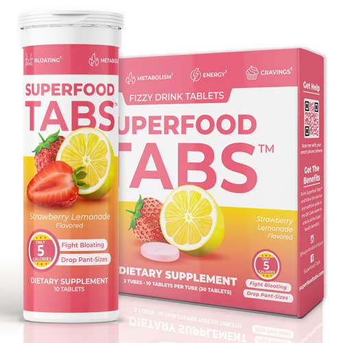 Superfood Tabs Detox Cleanse Drink - Fizzy Nutrition Supplement for Women and Men 