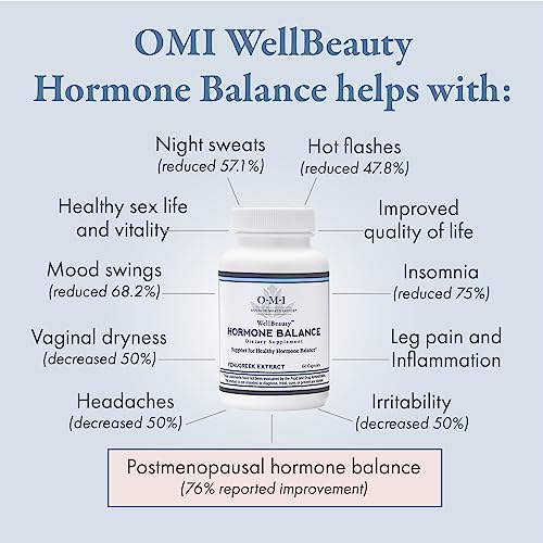OMI WELLBEAUTY Hormone Balance for Women, Menopause Supplement, Hot Flash, Stress and Sleep Support OMI WELLBEAUTY