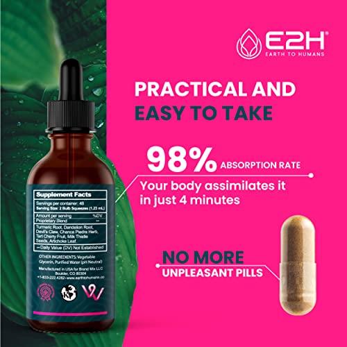 E2H Uric Acid Support Supplement - Tart Cherry and Devil’s Claw - Supports Uric Acid Health E2H EARTH TO HUMANS