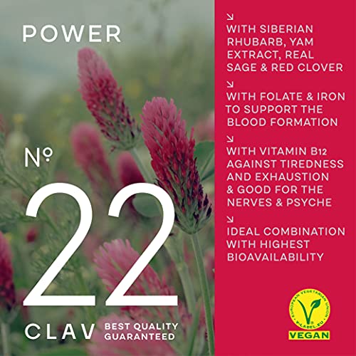 CLAV® Natural Hormone Balance for Women - PMS Relief with Siberian Rhubarb, Wild Yam & Vitex Berry CLAV