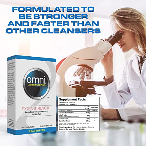 Wellgenix Omni Herbal Detox Cleanse Softgel: Fast Acting Body Detox, Quick Flush Toxin Removal