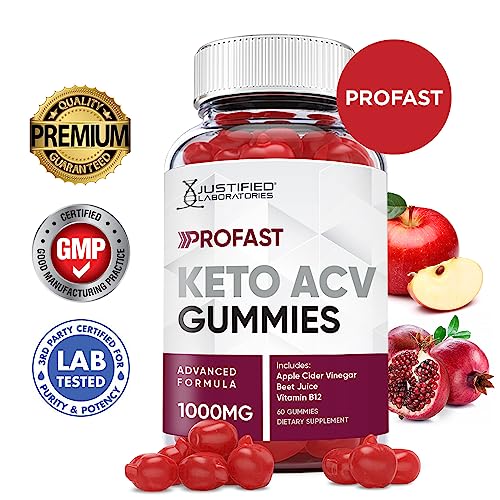 Justified Laboratories ProFast Keto ACV Gummies 1000MG Pro Fast Vegan Non GMO