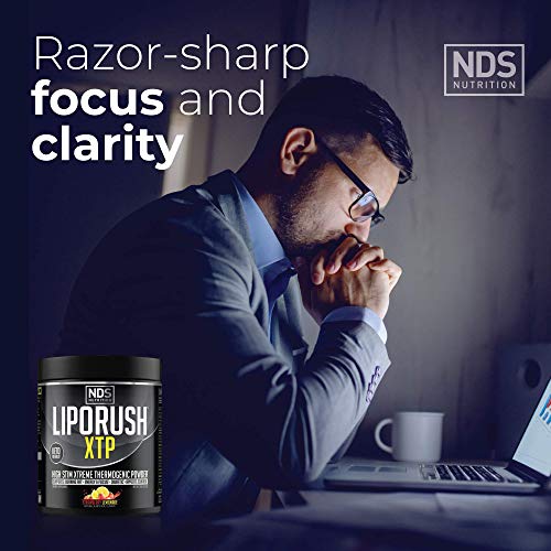 LIPORUSH NDS Nutrition XTP Thermogenic Fat Burner with L-Carnitine - Energy, Focus