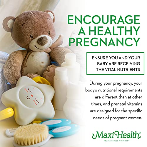 Maxi-Health Chewable Prenatal Vitamin - Over 25 Essential Vitamins and Minerals - Doctor Formulated