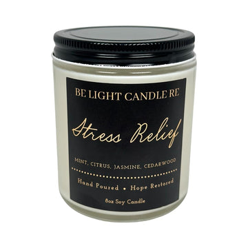 Stress Relief Candle | Purpose-Driven Soy Candles | Scented Candle for Home | 8oz Long Lasting Candle
