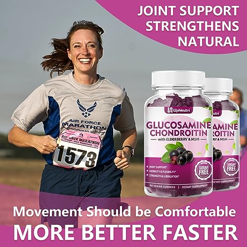 UPNEUTRI Glucosamine Chondroitin Gummies Sugar Free, Extra Strength 1500mg UPNEUTRI
