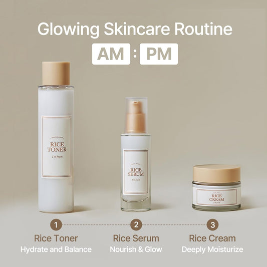 I'm From Rice Toner, 77.78% Rice Extract from Korea, Glow Essence with Niacinamide