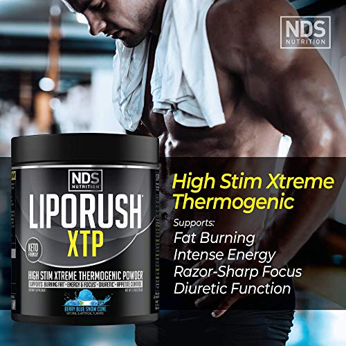 LIPORUSH NDS Nutrition XTP Thermogenic Fat Burner with L-Carnitine - Energy, Focus