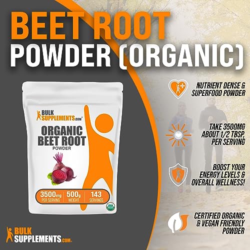 BULKSUPPLEMENTS.COM Organic Beet Root Powder - Beet Powder Organic, Beetroot BULKSUPPLEMENTS.COM