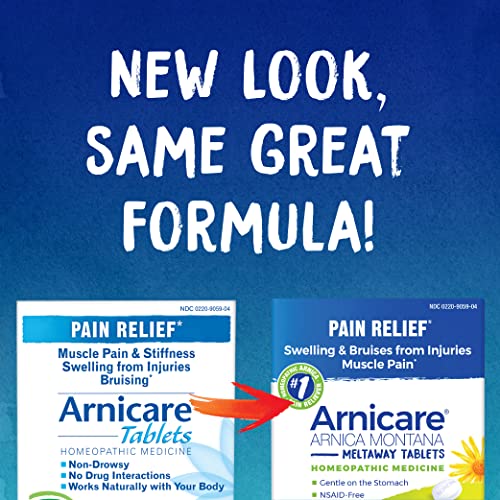 Boiron Arnicare Tablets for Pain Relief from Muscle Pain, Joint Soreness, Swelling from Injury or Bruises Boiron