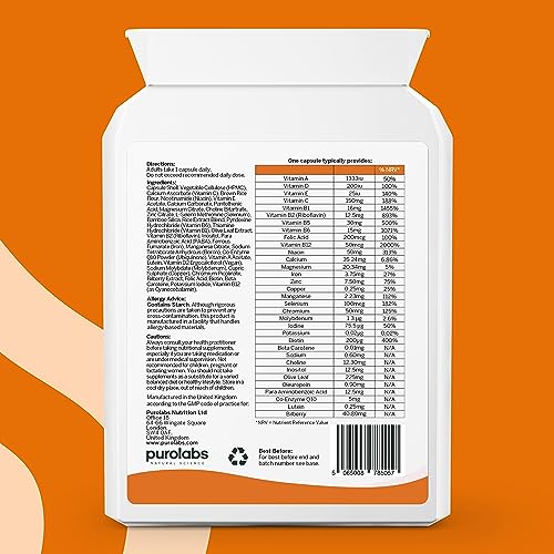 Puro Multivitamin - 34 Multivitamins & Minerals - Daily Complex for Men & Women