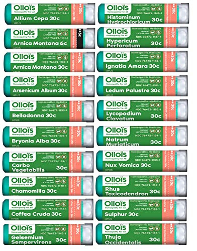 OLLOIS Homeopathy 20-Remedy Starter Kit (Organic & Lactose-Free OLLOÏS
