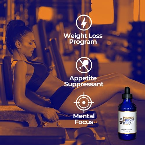 Dirobi Pounds and Inches Weight Management Drops, Liquid Supplement Pounds and Inches Drops