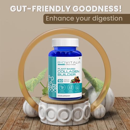 Biovitalia Plant Based Collagen Builder Capsule with Biotin & Vitamin C | Dietary Supplement for Men & Women BIOVITALIA ORGANICS