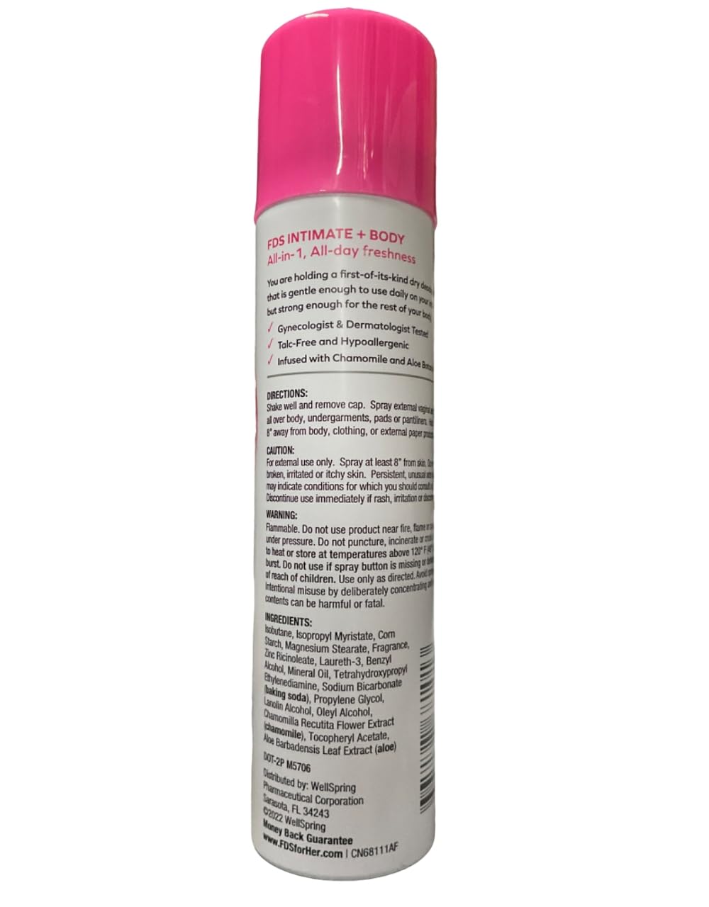 FDS Hypoallergenic Intimate Deodorant Spray, Extra Strength 2 Ounce (2-Pack) FDS