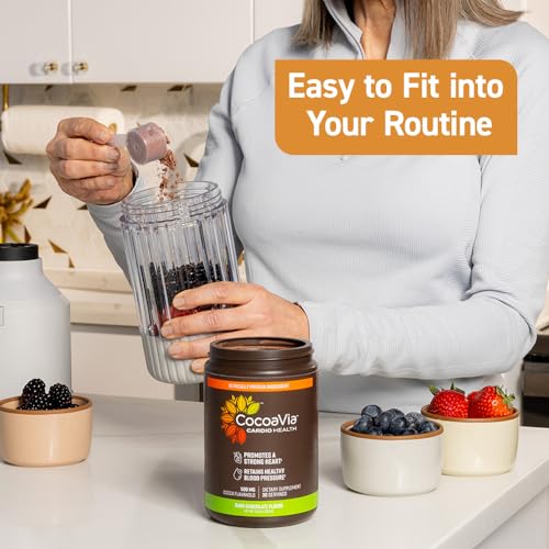CocoaVia Cardio Health Cocoa Powder, 60 Servings, 500mg Cocoa Flavanols CocoaVia
