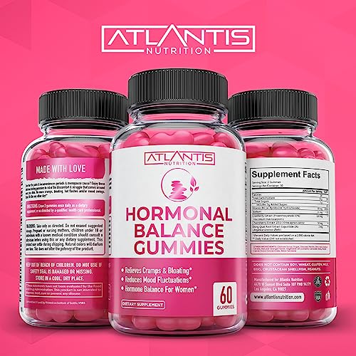 Hormonal Balance For Women & PMS Relief Gummies - Alleviates Cramps, Bloating, Mood Swings Atlantis Nutrition