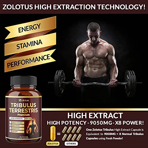 Tribulus Terrestris Supplement for Men & Women, 9050mg Per Capsule, 5-Month Supply